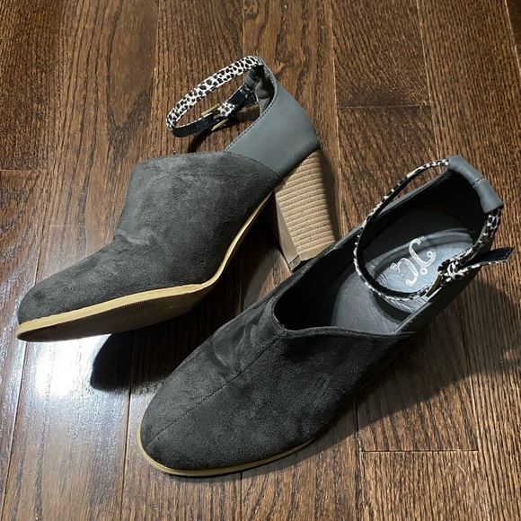 Gray Booties with Ankle Straps - Picture 3 of 8